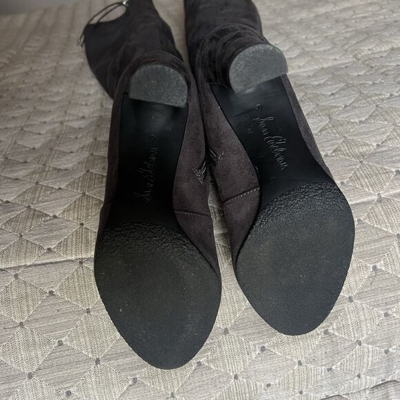 Sam Edelman Kent Microsuede Dark Gray Over the Knee Heeled Boots Women 6 Minimal - Picture 13 of 16